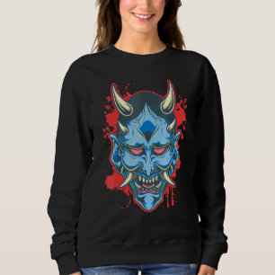 Sweatshirt Masque de démon Oni Créature mythique maléfique ja