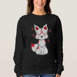 Sweatshirt Masque japonais Fox Kitsune Kami Inari Kawaii