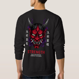 Sweatshirt Masque Oni Japonais Art de Motivation de Force