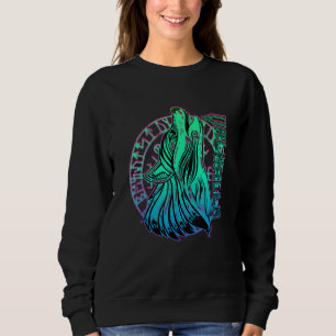 Sweatshirt Masque Valhalla Wolf Odin Runes Norse Compass Viki
