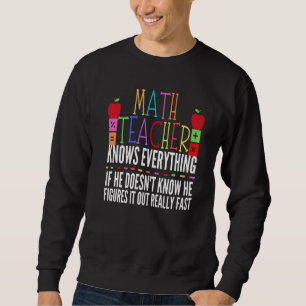 Sweatshirt Math For Men Femmes Étudiante Cool Math Enseignant