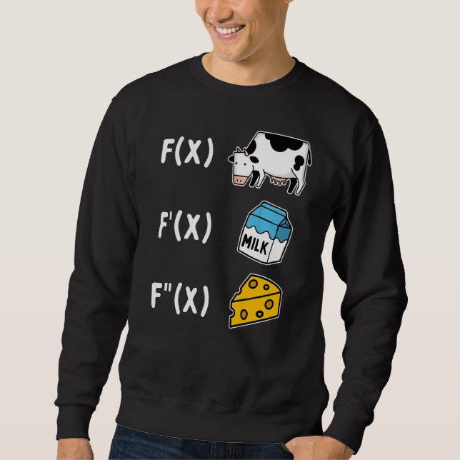 Sweatshirt Math Fromage Formules (Devant)