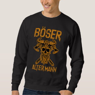 Sweatshirt Mauvais vieux crâne Viking Valhalla