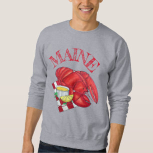 Sweatshirt ME Maine Lobster Shack Dîner de fruits de mer Roug