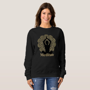 Sweatshirt Méditer la silhouette graphique spirituelle
