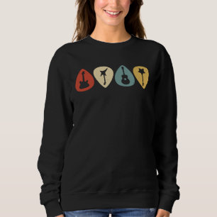 Sweatshirt Médium Pour Guitariste Rétro Vintage