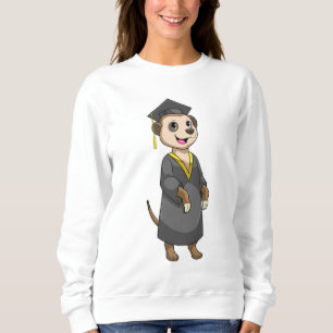 Sweatshirt Meerkat comme étudiant avec diplôme