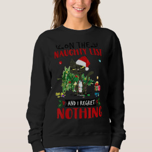 Sweatshirt Meh Chat Sur La Liste Coquine Et Je Ne Regrette Ri