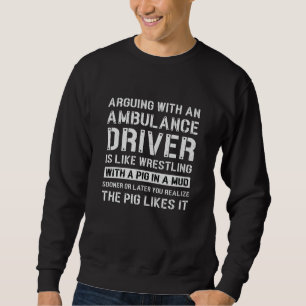 Sweatshirt Meilleur Conducteur Ambulance Paramètre Emt Ems D'