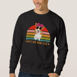 Sweatshirt Meilleur Corgi Maman Ever Chien Maman Retro Vintag