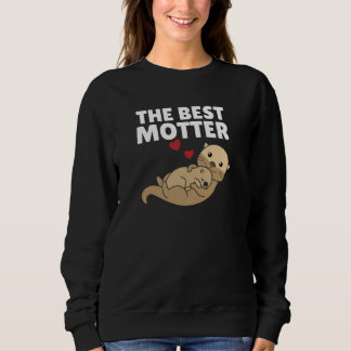 Sweatshirt Meilleur Jeu Motter Otter Pour Mama Sweet Animaux