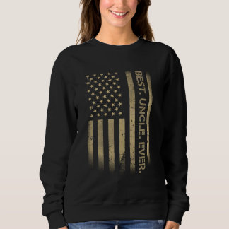 Sweatshirt Meilleur oncle jamais American USA Grunge Drapeau