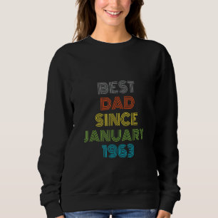 Sweatshirt Meilleur papa depuis janvier 1963 Cool présent