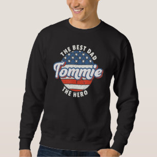 Sweatshirt Meilleur Papa Héros Tommie Homme Drapeau États-Uni