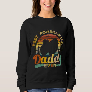 Sweatshirt Meilleur Papa Poméranien Jamais Rétro Vintage