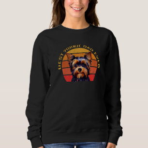 Sweatshirt Meilleur papa Yorkie de tous les temps Vintage 70s