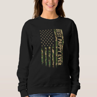 Sweatshirt Meilleur Pappy Papa Ever Drapeau Américain Camo Vé