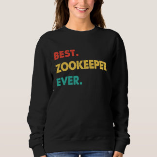 Sweatshirt Meilleur soigneur d'animaux rétro de tous les temp