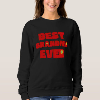 Sweatshirt Meilleure Grand-Mère Jamais Colorée Rétro Moderne 