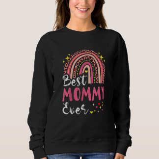 Sweatshirt Meilleure maman léopard rose Ever Maman Drôle Mère