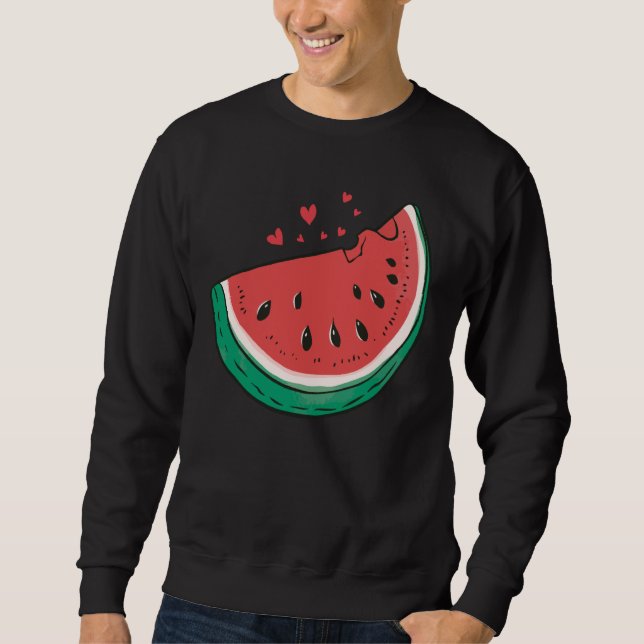 Sweatshirt Mélange de pastèque Melon saison de vacances d'été (Devant)