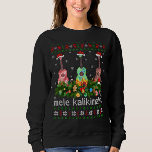 Sweatshirt Mele Kalikimaka Ukulele Guitare Ugly Ukulele Chris