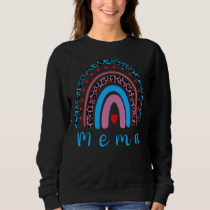Sweatshirt Mema Leopard Rainbow Mothers Day Pour Femmes Maman