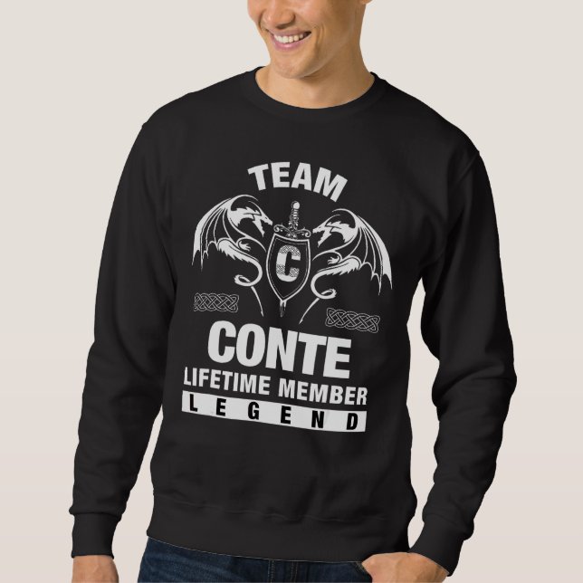Sweatshirt Membre à vie de l'équipe Conte (Devant)