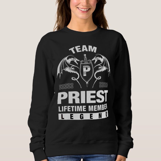 Sweatshirt Membre à vie du prêtre d'équipe (Devant)