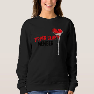 Sweatshirt Membre du Zipper Club Récupération Chirurgie à Cœu
