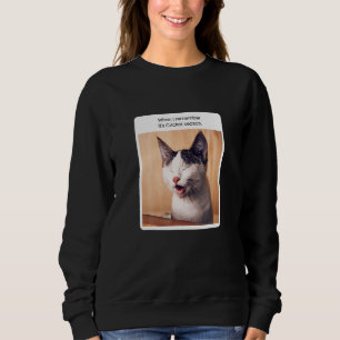 Sweatshirt Mème de chat quand je me souviens de la saison de