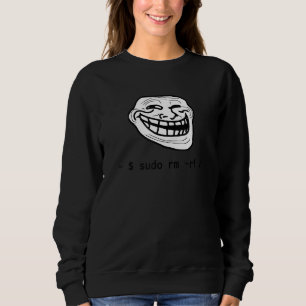 Sweatshirt Mème Linux Drôle Tux Sudo Rm Rf Pour Linux System