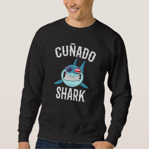 Sweatshirt Mens 4 juillet Cunado Shark Frère Espagnol En L