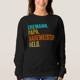Sweatshirt Mens Bademeister Papa Hero nage Lifeguard