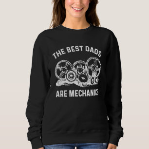 Sweatshirt Mens Best Papa Mécanicien engrenages Pièce automob