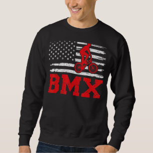 Sweatshirt Mens Bmx Vélo Style Rétro Drapeau Américain Bmx Fi