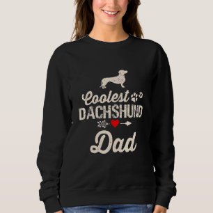 Sweatshirt Mens Chien Papa Coolest Dachshund Papa Propriétair