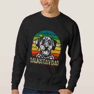 Sweatshirt Mens Chien Papa Rétro Meilleur Chien Dalmatien Pap