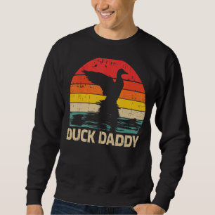 Sweatshirt Mens Duck Vintage Retro Duck Daddy Fête des pères