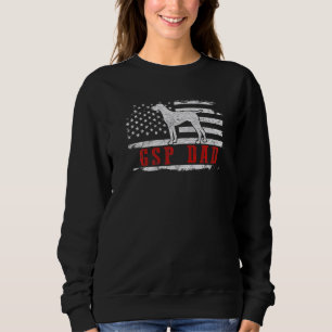 Sweatshirt Mens Gsp Papa Américain Drapeau Allemand Poche à c