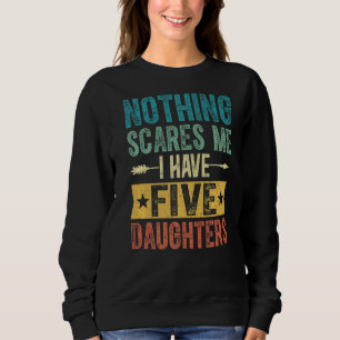 Sweatshirt Mens J'Ai Cinq Filles Retro Papa Vêtements Gros