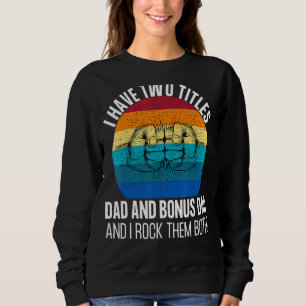 Sweatshirt Mens J'Ai Deux Titres Papa Et Bonus Papa Et Moi Ro