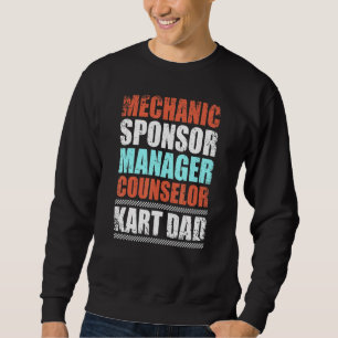 Sweatshirt Mens Kart Papa Kart Racer Go Karting Racer