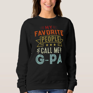 Sweatshirt Mens Mes Gens Favoris M'Appelent G Pa Retro Père