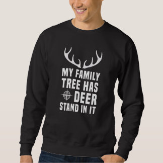 Sweatshirt Mens Mon Arbre Familial A Un Deer Stand Dans Il Ch