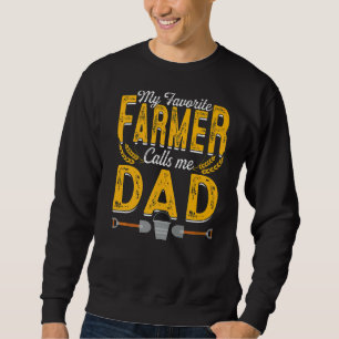 Sweatshirt Mens Mon Fermier Préféré M'Appelle Papa Farming Pa