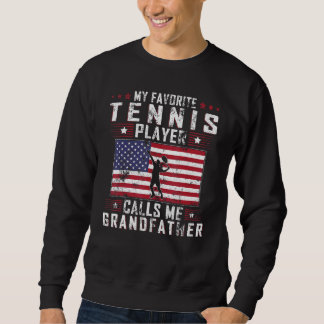 Sweatshirt Mens Mon Joueur De Tennis Favori M'Appelle Grand-P