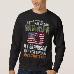 Sweatshirt Mens My Grandson Wears Combat Boots Fiers National