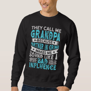 Sweatshirt Mens On M'Appelle Grand-Père Vêtements Pères Rétro