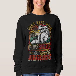 Sweatshirt Mens Pops Rex Saurus Fête des pères Dinos de Noël